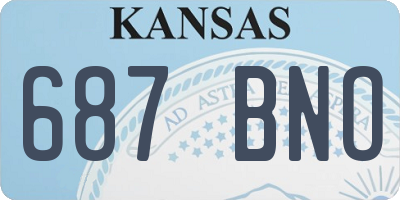 KS license plate 687BNO