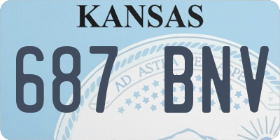 KS license plate 687BNV