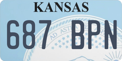 KS license plate 687BPN