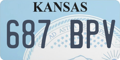 KS license plate 687BPV