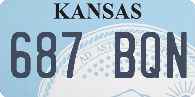 KS license plate 687BQN