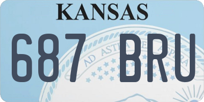 KS license plate 687BRU