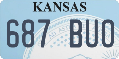 KS license plate 687BUO