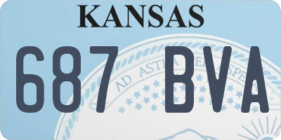 KS license plate 687BVA