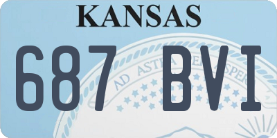KS license plate 687BVI