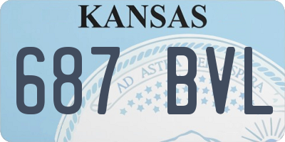 KS license plate 687BVL