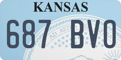 KS license plate 687BVO