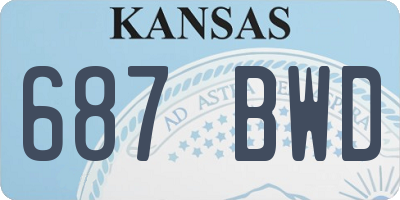 KS license plate 687BWD