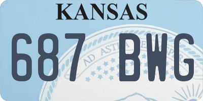 KS license plate 687BWG