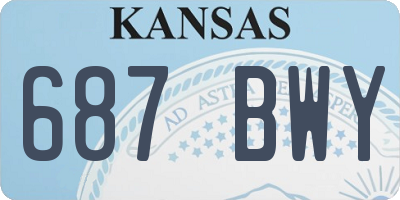 KS license plate 687BWY