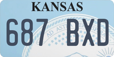 KS license plate 687BXD