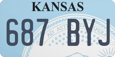 KS license plate 687BYJ
