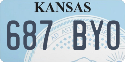 KS license plate 687BYO