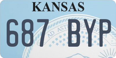 KS license plate 687BYP
