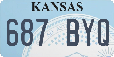 KS license plate 687BYQ