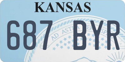 KS license plate 687BYR