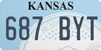 KS license plate 687BYT