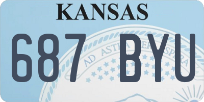 KS license plate 687BYU