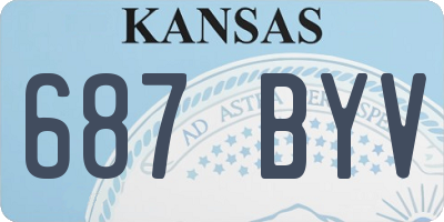 KS license plate 687BYV