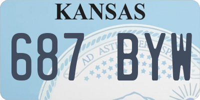 KS license plate 687BYW