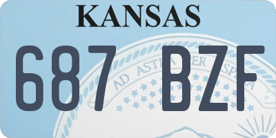 KS license plate 687BZF