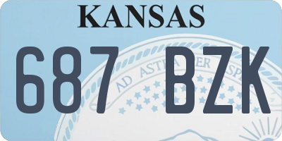 KS license plate 687BZK