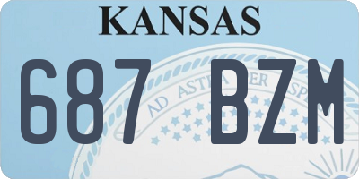 KS license plate 687BZM