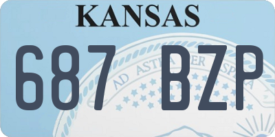 KS license plate 687BZP