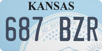 KS license plate 687BZR