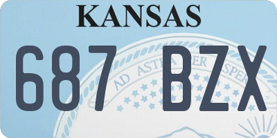 KS license plate 687BZX