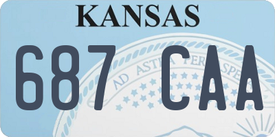 KS license plate 687CAA