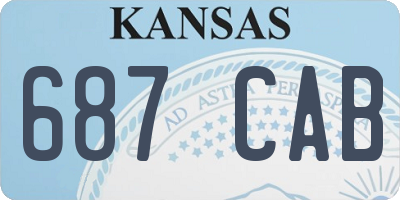 KS license plate 687CAB