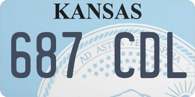 KS license plate 687CDL