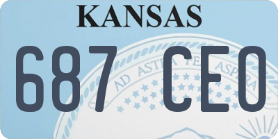 KS license plate 687CEO