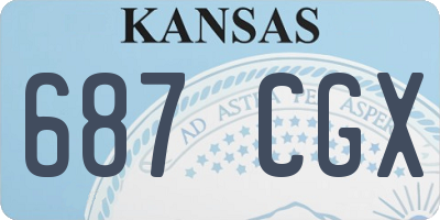 KS license plate 687CGX