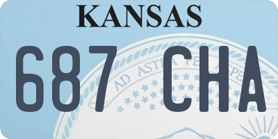 KS license plate 687CHA