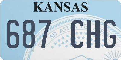 KS license plate 687CHG