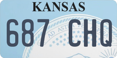 KS license plate 687CHQ