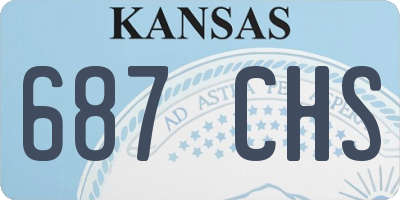 KS license plate 687CHS