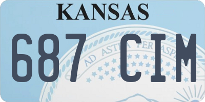 KS license plate 687CIM
