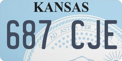 KS license plate 687CJE