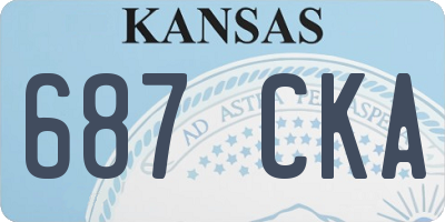 KS license plate 687CKA