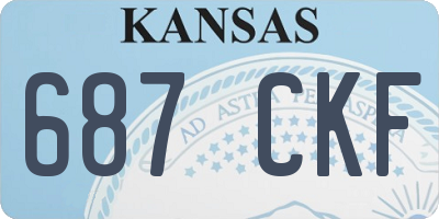 KS license plate 687CKF