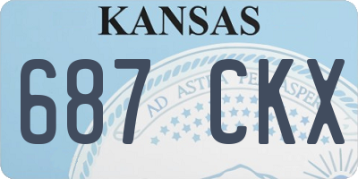 KS license plate 687CKX