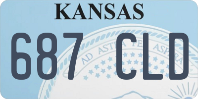 KS license plate 687CLD