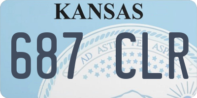 KS license plate 687CLR