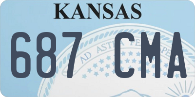KS license plate 687CMA