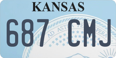 KS license plate 687CMJ