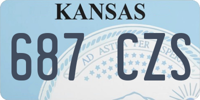 KS license plate 687CZS