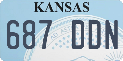 KS license plate 687DDN